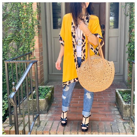 ✨LAST ONE✨HANDMADE ROUND STRAW BOHO CHIC BAG - Picture 7 of 8